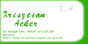 krisztian acker business card